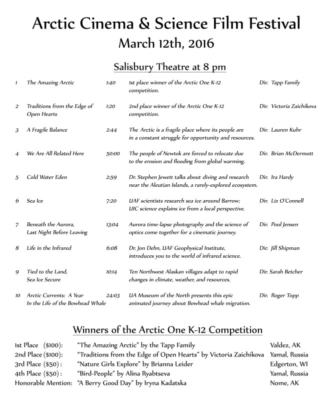 2016 ASSW Program -- Inside Arctic Only