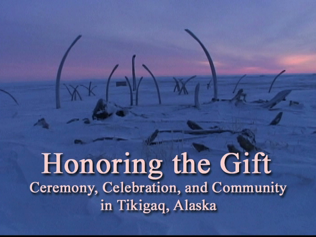 Whale jaw bones mark the festival grounds in Point Hope (Tikigaq) Alaska.