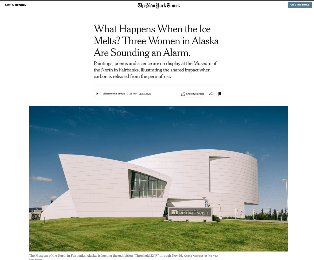 Excerpt from article from New York Times, "What Happens When the Ice Melts?"